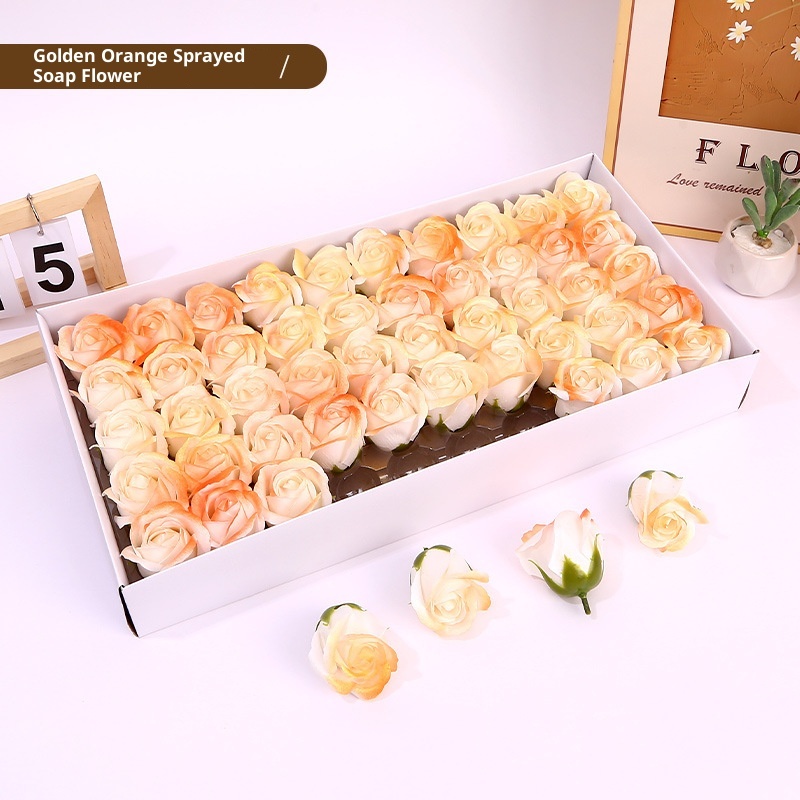 Fleur de savon GoldenOrangeSprayed
