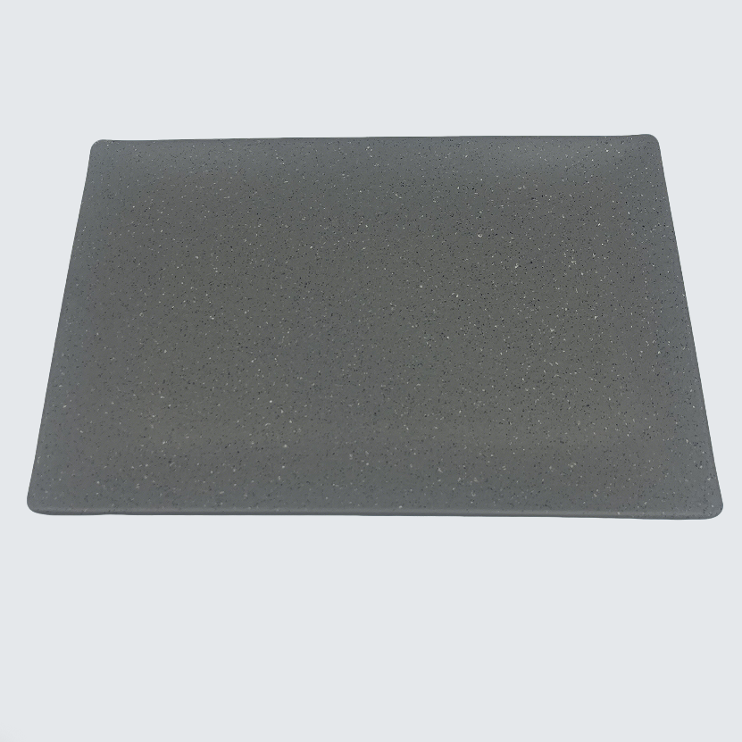 สีเทา 28*19*1.9ซม. สี่เหลี่ยม จาน