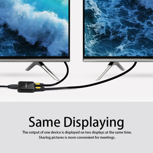 HDMI <strong>1</strong>.4 <strong>Splitter</strong> 1x2 <strong>1</strong> One in <strong>2</strong> Two Out-ultra HD 4k HDMI <strong>Switcher</strong> Adapter for Two Dual Monitors
