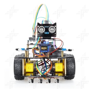 Eparthub Ultraschall-Infrarot-Hindernis vermeidung Smart Car Kit mit Line Tracking für programmier bare Auto projekte