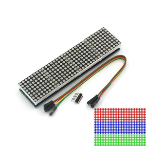 Max7219 Dot <strong>Matrix</strong> Module Control Single Chip Microcomputer Module 4-in-1 Display Send 5P Line - Product Image 1