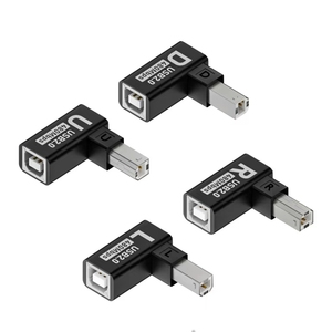 90 grados USB 2,0 B macho a USB 2,0 B hembra OTG MIDI transferencia de datos adaptador de carga de energía 480Mbps CABLETOLINK