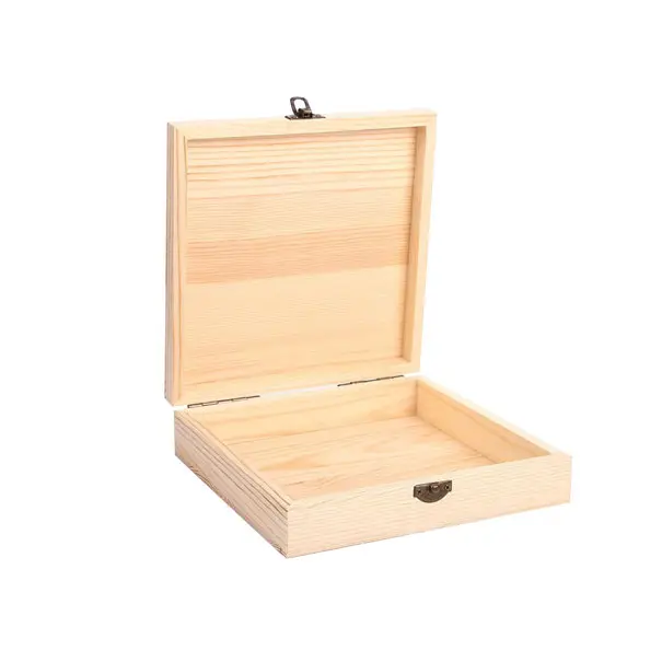 Caja de almacenamiento de recuerdo de madera maciza, tarjeta de identificación postal caja organizadora de escritorio caja de almacenamiento de joyería de madera