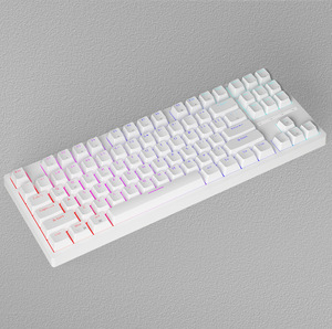Teclado mecánico inalámbrico retroiluminado Low Axis 75% RGB, estilo de juego intercambiable en caliente, interfaz USB, bonito teclado LED personalizado para ordenador portátil
