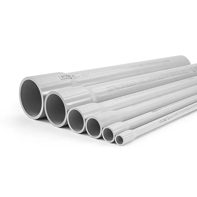 Tubo de conduíte elétrico de PVC rígido de plástico de alta qualidade, 20mm 25mm 32mm, conduíte de PVC UL651 Sch 40, pvc 2 3 4 polegadas