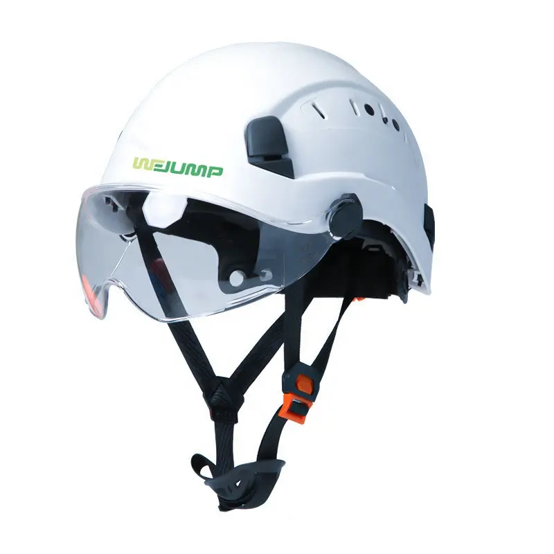 ヘッド保護CEEN397/ANSI標準ABS産業用安全ヘルメット、クリアバイザー付き