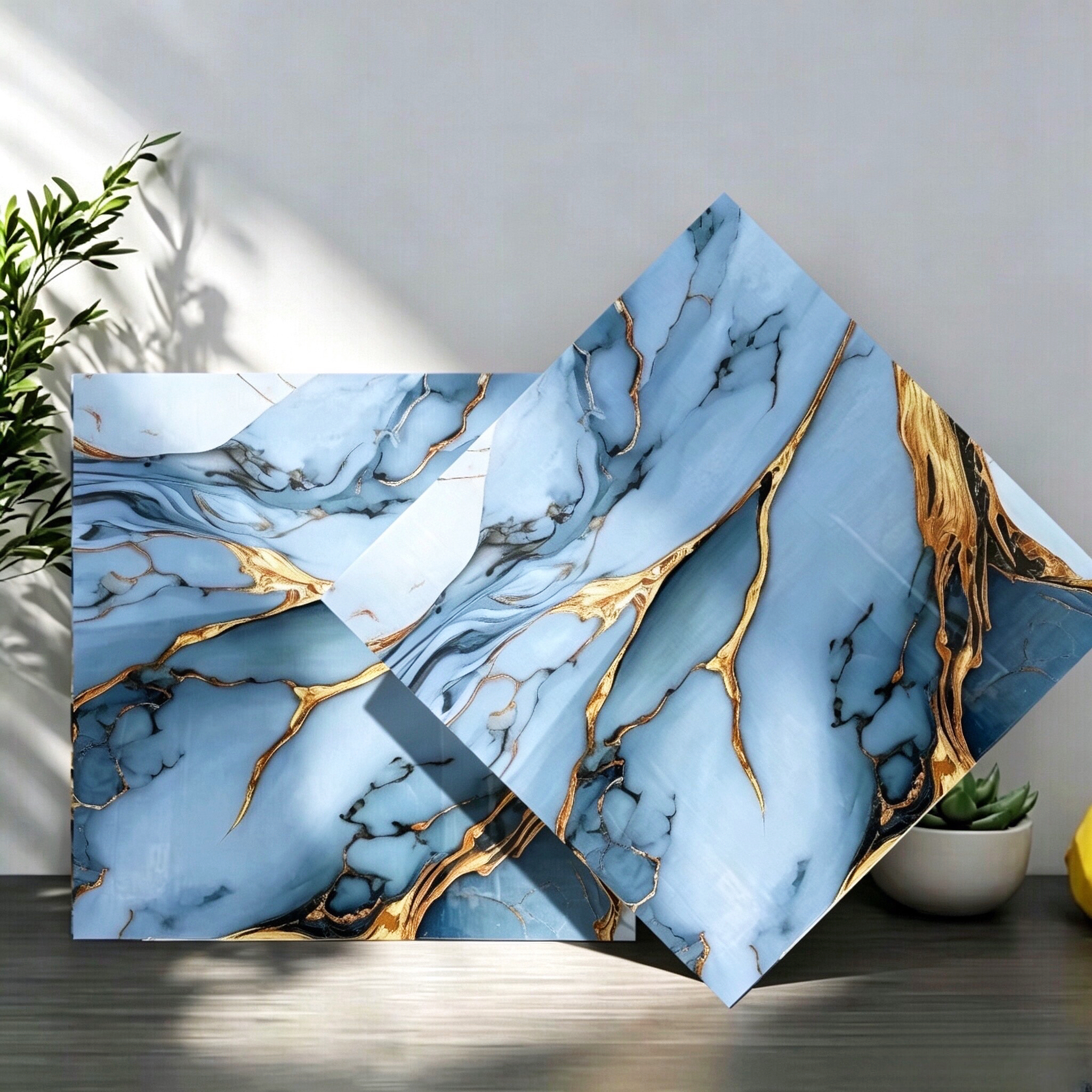 Celestial Blue Gilded Streak