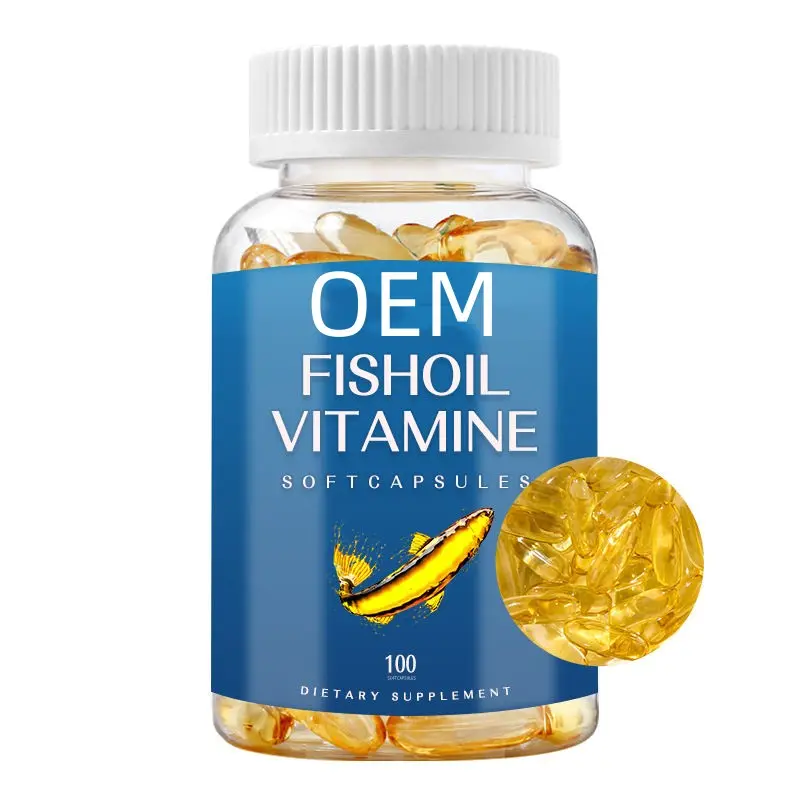 Cápsulas de gel blando de aceite de pescado y vitamina E, gel orgánico de polímero de bacalao, 1000A/100252500A/250D