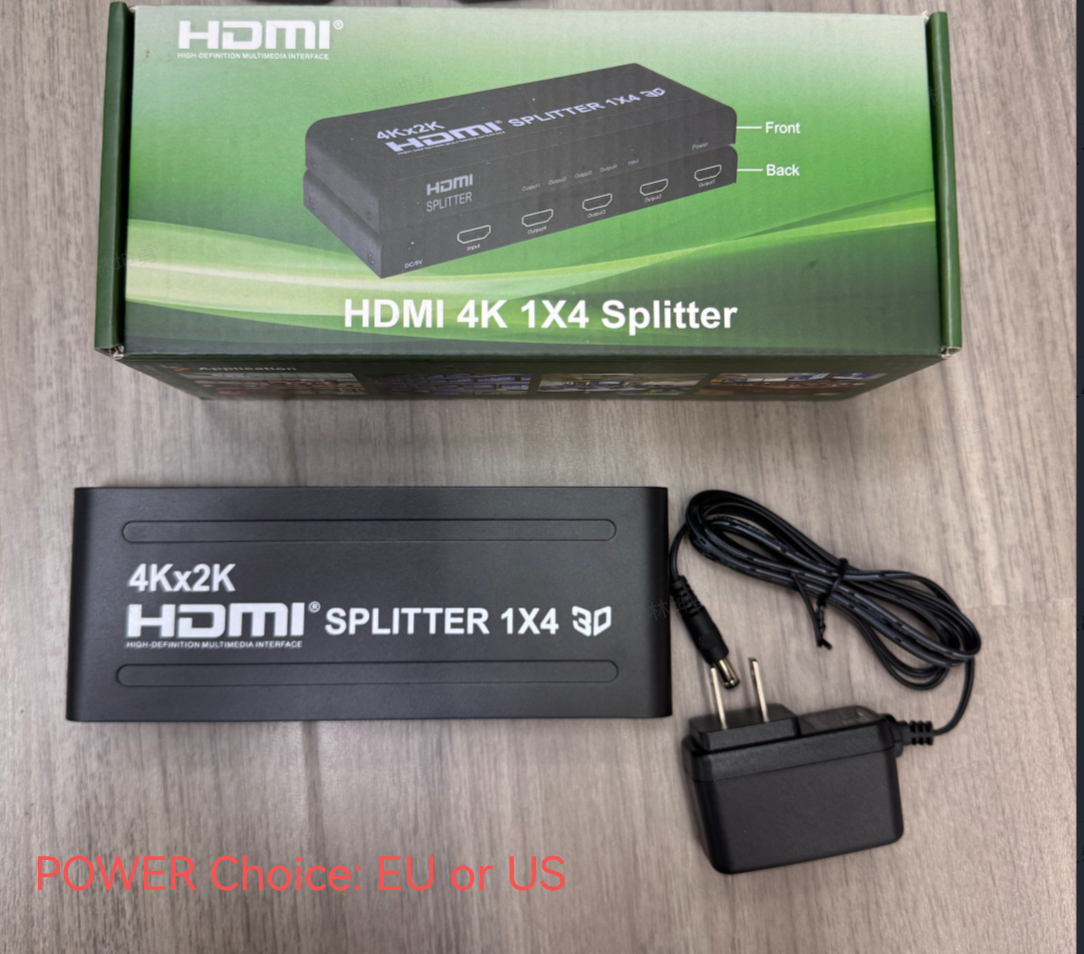 Black-HDMI Splitter-1 in 4 out
