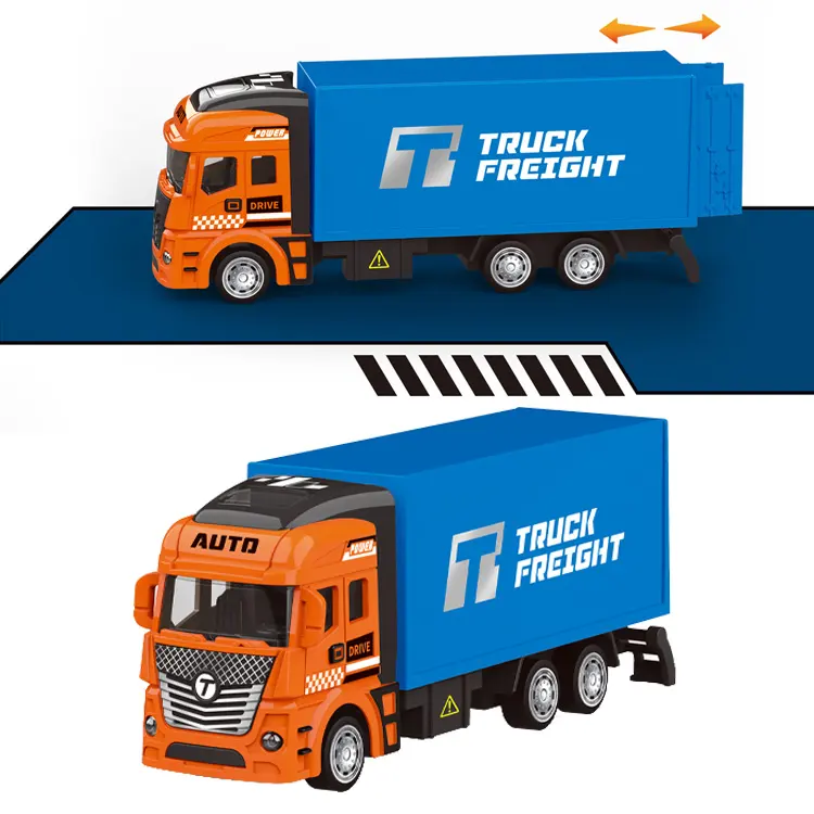 JACKOTOYS – camion de traction, jouets 1/36, roue libre, conteneur en alliage métallique, modèle de camion moulé sous pression