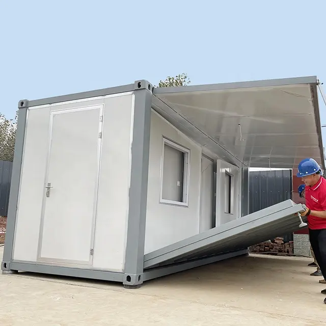 Casa pequeña móvil prefabricada, contenedor ampliable, 2 o 3 dormitorios