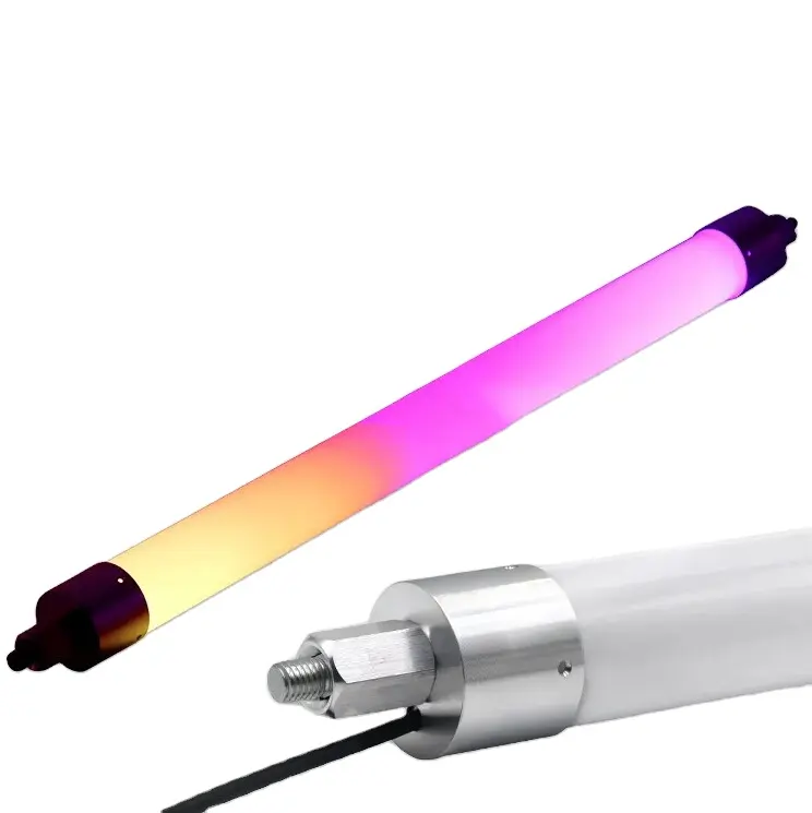 DMX Digital 360 gradi tubo di illuminazione 40mm diametro 1M 2M verticale RGB LED Stage Light tubo 3D tubo Pixel per discoteca/DJ