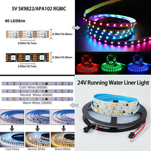 ไฟเส้น LED RGB RGBW Pixel 5V 12V 24V WS2811 WS2815 WS2812B SK6812 SK9822 APA102ฝันสีมายากล - Product Image 2