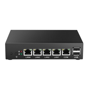 ファンレスミニPCpFsense N2830 J1800J1900クアッドコア4ギガビットRJ45LANファイアウォールアプライアンスネットワークセキュリティMikrotikルーター - Product Image 1