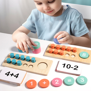 子供のための新着数加算減算計算数学啓発ブロックモンテッソーリ10桁カウンターおもちゃ - Product Image 5