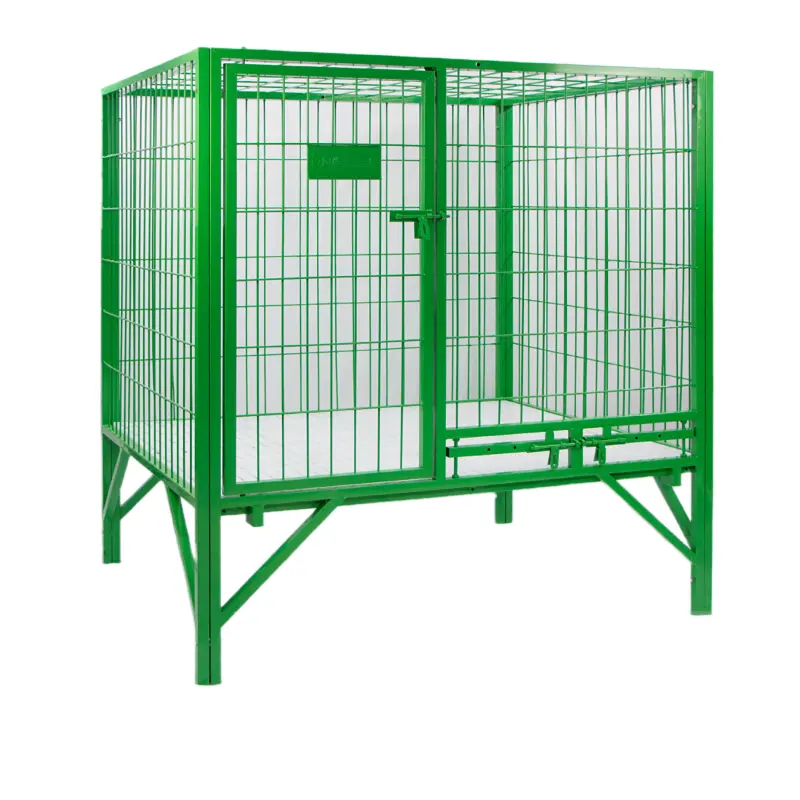 Oem Dobrável Empilhável De Aço Inoxidável Livre Dog Pet Cage E Caixas Metal Dog Kennels Banco de gaiolas ao ar livre para cães grandes