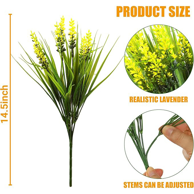 Hierba amarilla de primavera y flores de trigo.