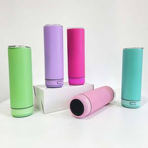 アメリカ倉庫20オンスマットマカロンディスプレイタンブラー屋外ワイヤレススマートストレート昇華スピーカータンブラー色付きストロー付き - Product Image 2