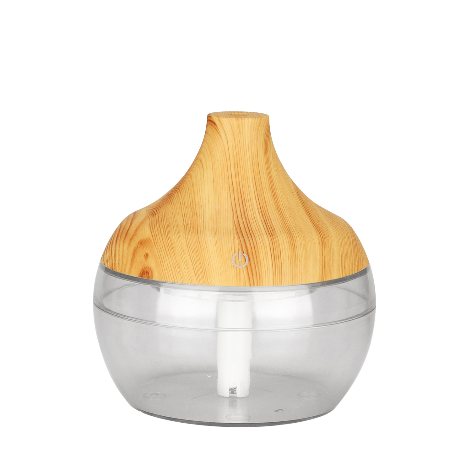 Réservoir d'eau transparent à grain de bois clair