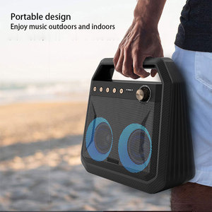 Alto-falante woofer para música, alto-falante de som musical portátil com luz de discoteca 40w