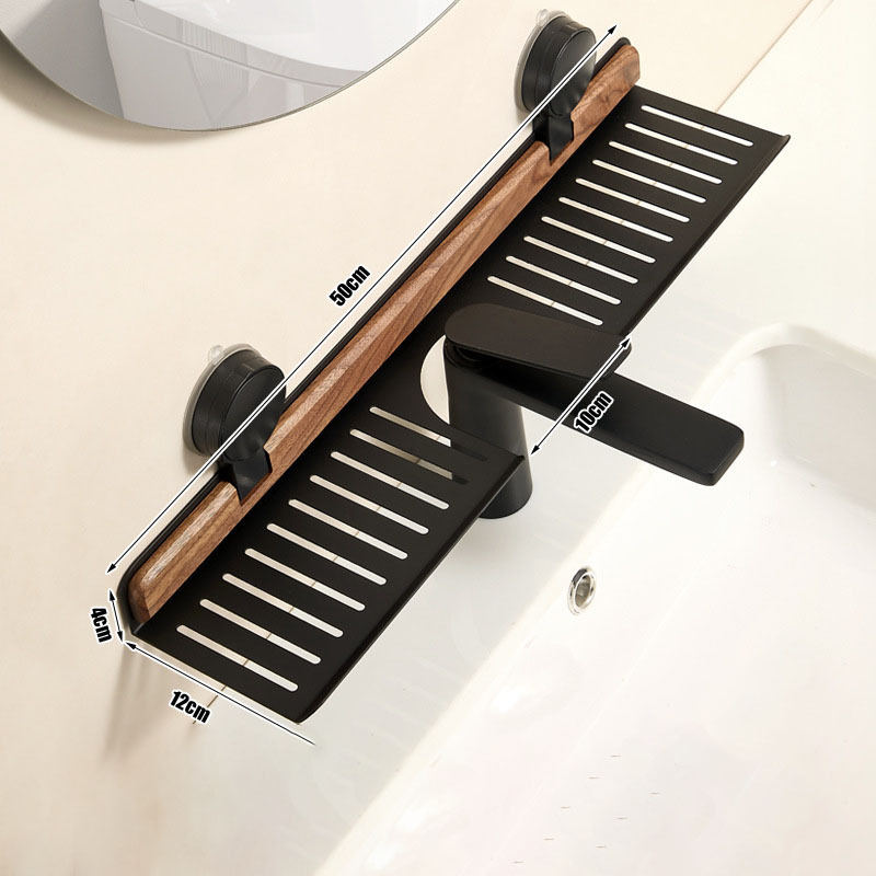 Support de robinet à ventouse blanc lait-noix 50cm