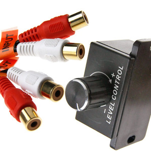 Amplificador de potencia automotriz Regulador de volumen RCA hembra Entrada/Salida 2RCA macho/hembra volumen de control - Product Image 5