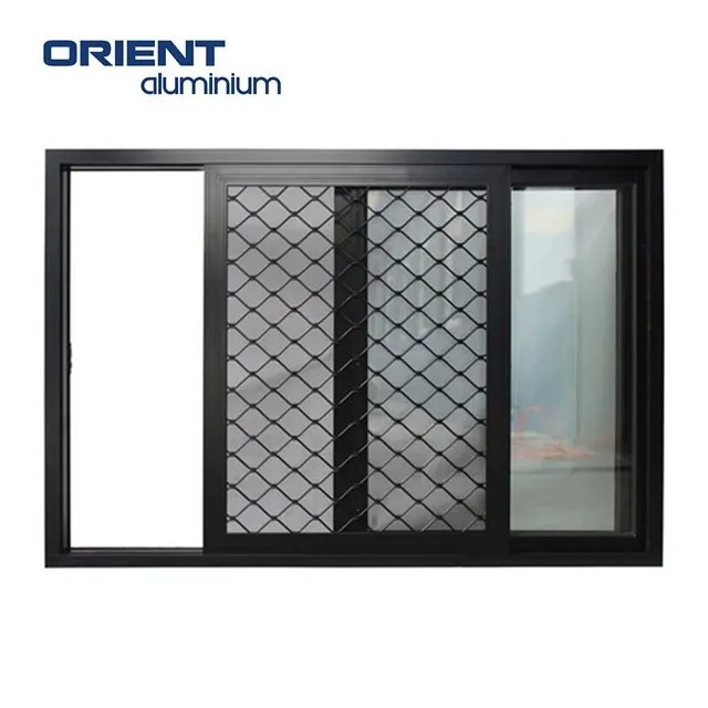 窓枠ISO 9001アルミニウム製蚊帳付き耐衝撃性アルミニウム製