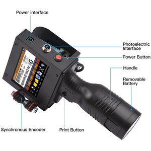 Impresora de inyección de tinta portátil, Máquina manual de impresión a chorro, codificación de lotes de huevos manejados, Helix rotativo, globo, pistola de cartón - Product Image 3
