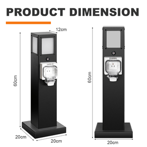 Ngoài trời IP66 thép không gỉ chia <span class=keywords><strong>s</strong></span>ẻ cung cấp điện mở rộng ổ cắm với Wi-Fi điều khiển từ xa không thấm nước chống bụi Ổ cắm điện - Product Image 2