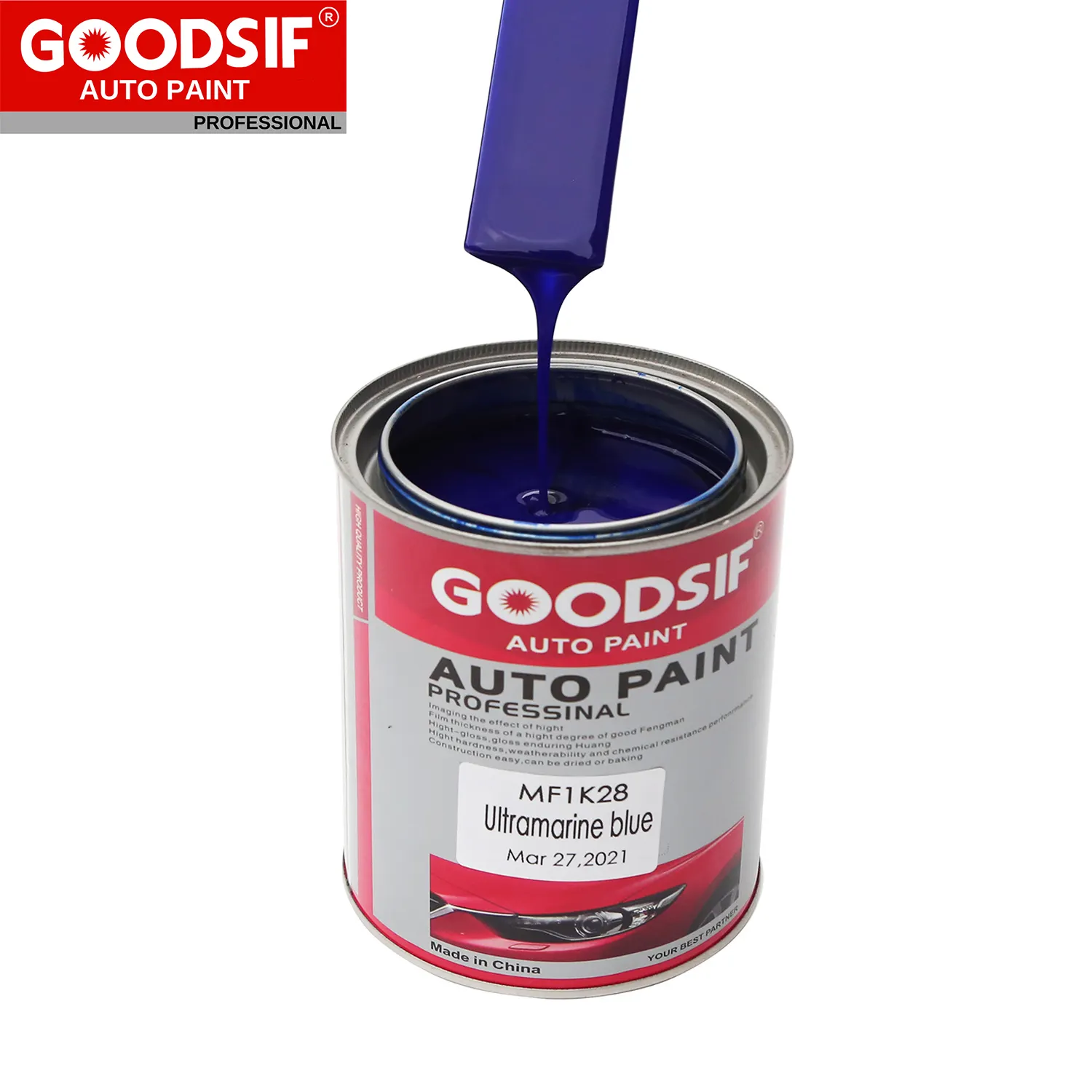 Fabricante de pintura automotiva GOODSIF empresa de pintura para reparo de automóveis pintura base sólida 1K