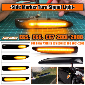 ไฟ LED แบบไดนามิกสำหรับ BMW 7ชุด E65 E67 E66ข้าง E68สัญญาณไฟเลี้ยวตัวบ่งชี้ไฟกระพริบ1คู่ - Product Image 4