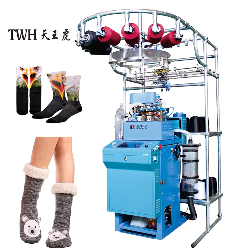 4,5 terry calcetín máquina de fabricación de calcetines de máquina se utiliza para hacer medias de Navidad y de nieve Calcetines