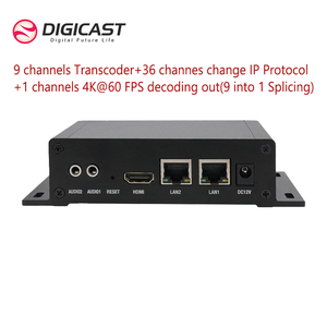 DIGICAST UDP to HLS Transcoder IPTV Video H264 to H265 HEVC Codec 9 canali RTMP Transcoder - Product Image 5