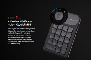 La tastiera con una sola mano huion dal design ergonomico combina una mini tastiera con quadrante personalizzato K20 - Product Image 2