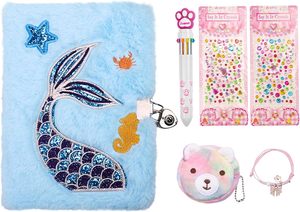 Lindo Bloc de notas de dibujos animados con cerradura y llave Diario Notas de estudio Diversión Escritura Dibujo Raspador Kawaii Útiles escolares - Product Image 2