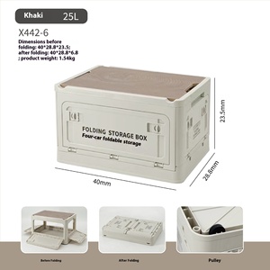 Açık kamp saklama kutusu katlanabilir plastik dikdörtgen araba saklama kutusu alüminyum Metal araba gövde için Fit - Product Image 6