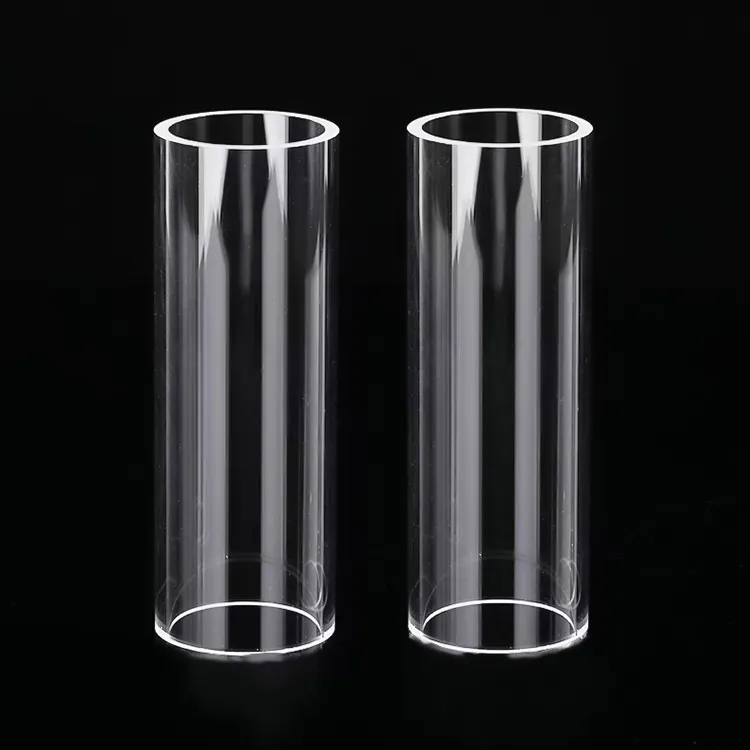 Verre borosilicaté personnalisé OD100 mm à deux extrémités ouvertes couvercle en verre bougie personnalisé de haute qualité