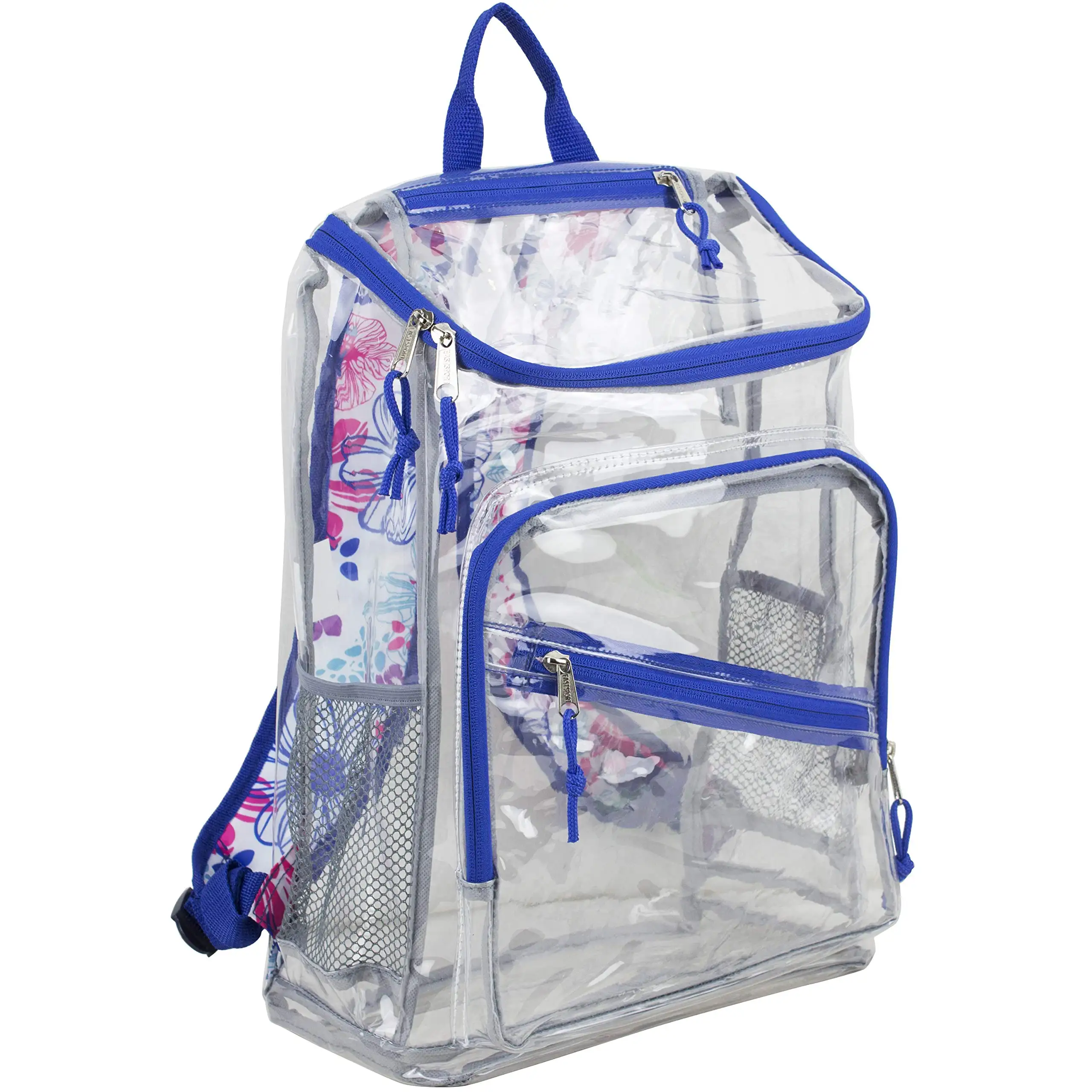 Vente en gros, sac à dos à chargeur supérieur transparent Durable avec sangles imprimées réglables