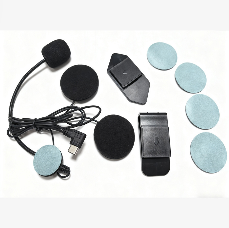 Auriculares negros + velcro + clip