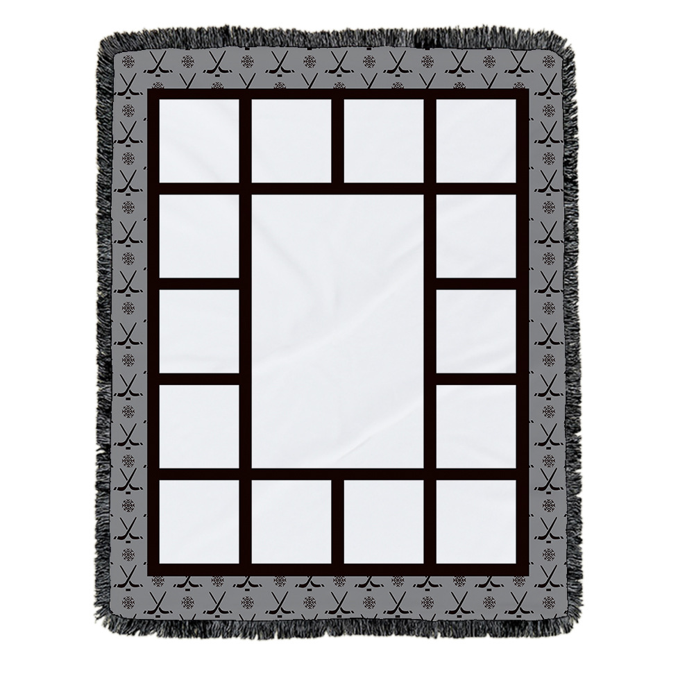 Gray black and white lace