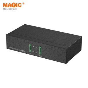 4K 60Hz DP <strong>HDMI</strong> KVM Switch 2 in 2 Out <strong>Dual</strong>-screen Mix Multiport Display Audio Video Switch with Desktop Controller