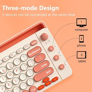 Ranura para tarjeta de teclado inalámbrico 2,4G inalámbrico + teclado BT para Pad Phone Laptop PC ordenador recargable Bt teclado con soporte