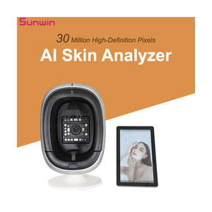 Escáner facial de espejo mágico portátil 3D AI Posicionamiento de detección facial Modo de sombra virtual Detecta 17 indicadores de piel Acné