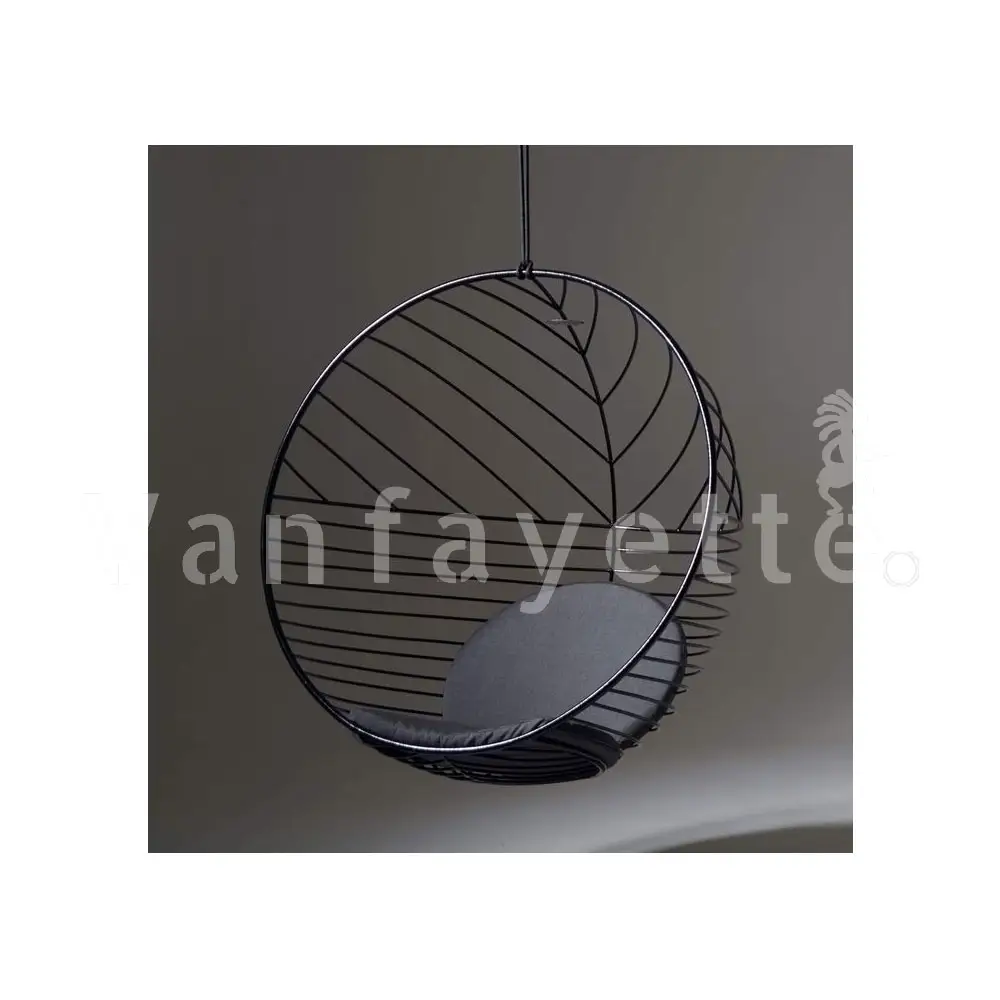 Silla de cesta colgante de aluminio Leciya, muebles de jardín para interiores y exteriores