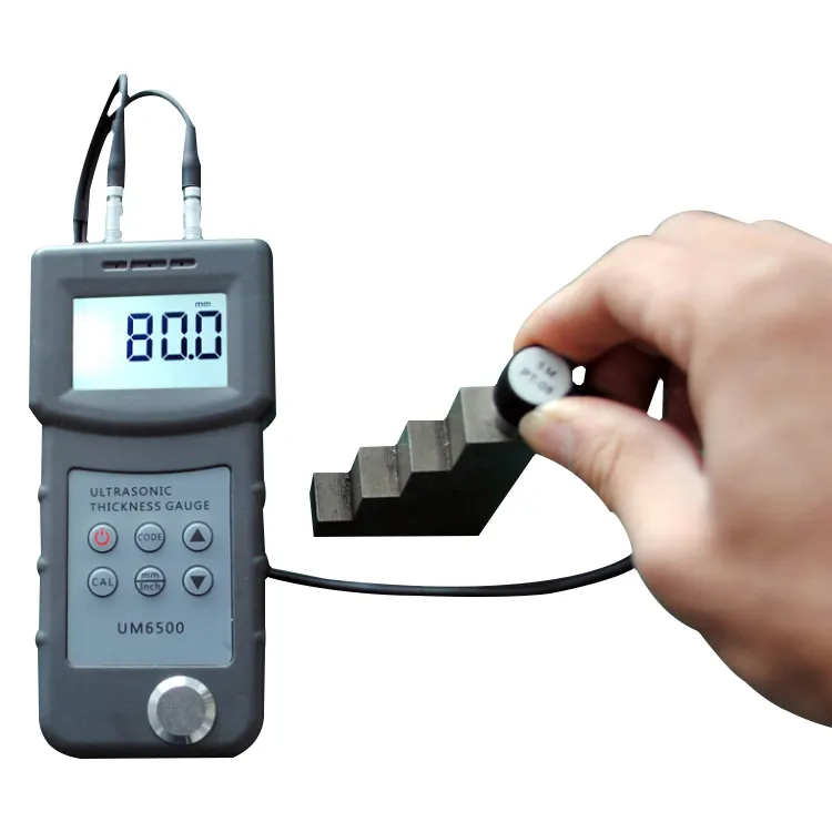 Digital medidor de espesor ultrasónico medidor de 1,0-245mm 0,05-8 pulgadas (en acero)