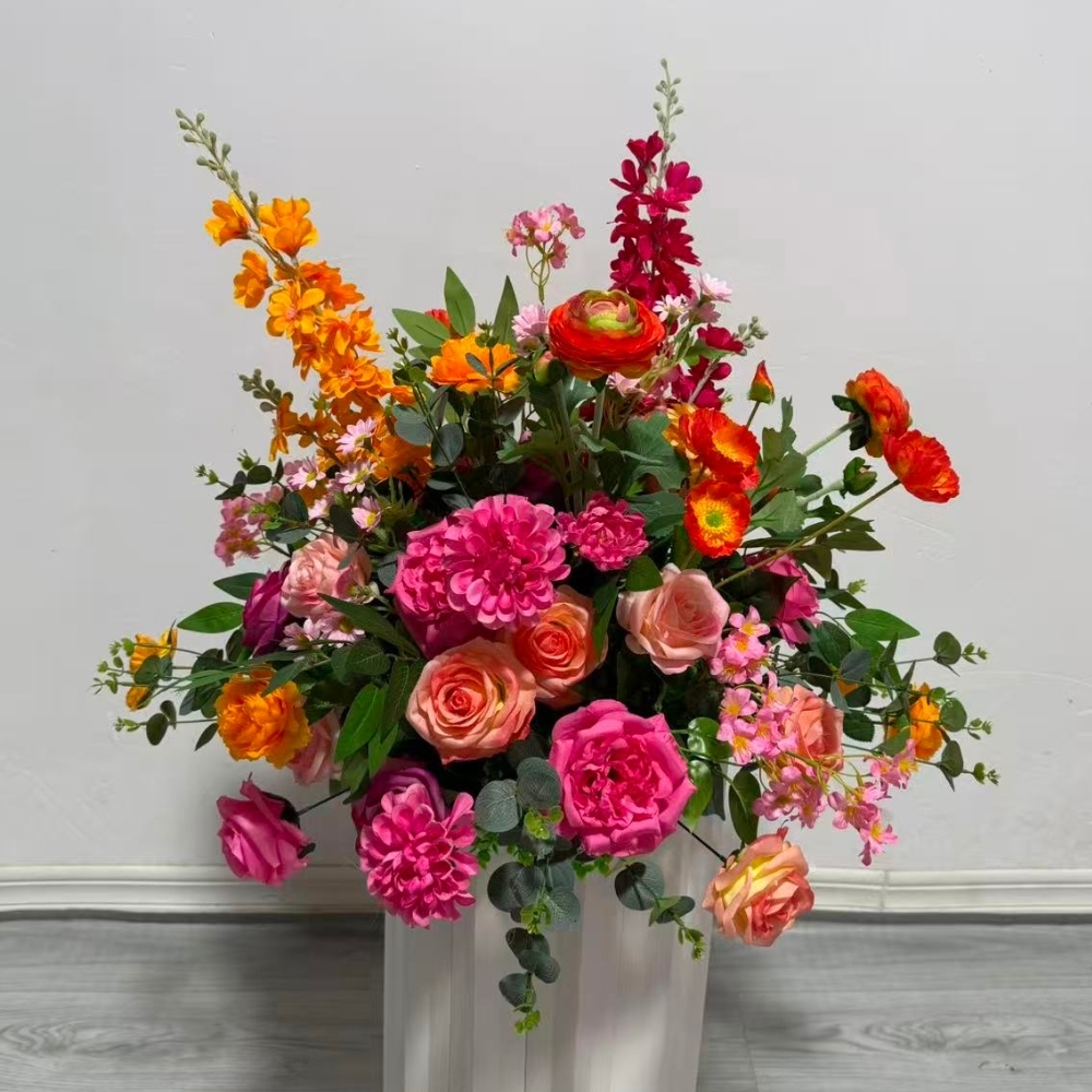7#Boule de fleurs roses 50cm