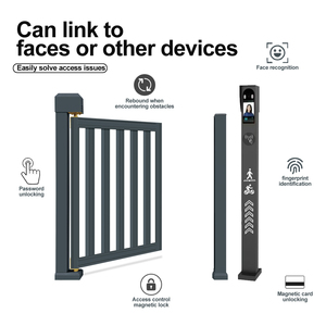 Porte automatique de canal de sécurité avec lecteur de carte RFID pour les communautés fermées Conception anti-écrasement au ralenti - Product Image 5