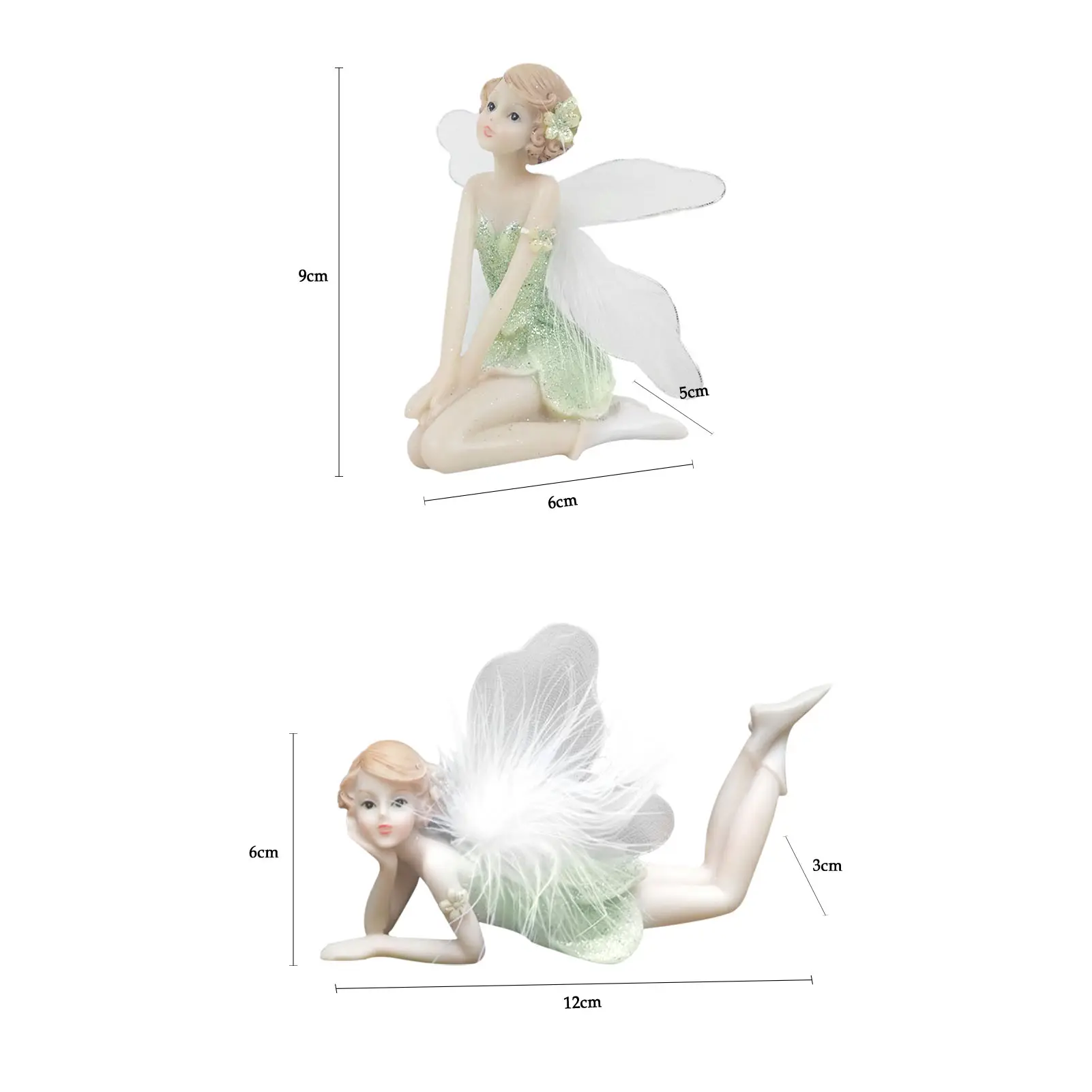 Offre Spéciale ange Figurines fée jardin Miniatures résine ornements fée fille elfe Statue décor à la maison chambre décoration cadeau d'anniversaire
