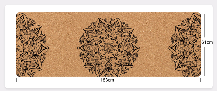 Cork Yoga Mat - blak