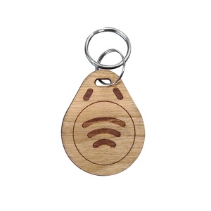 <strong>Customized</strong> Wooden NFC <strong>Tag</strong> 13.56mhz RFID NFC Wood Key <strong>Tags</strong> for Access Control - Product Image 1